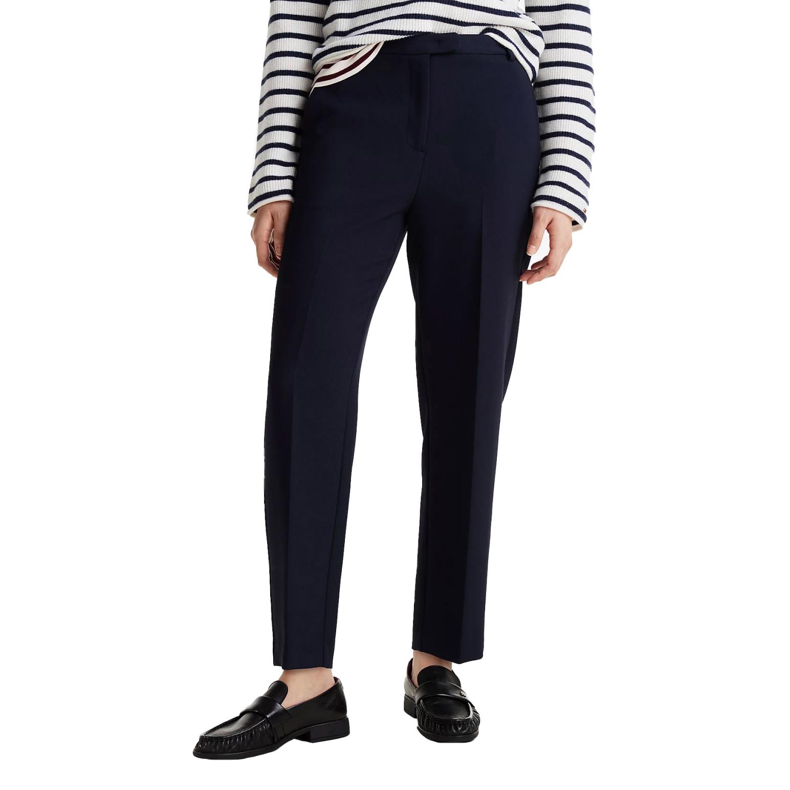 Tommy Hilfiger Slim Fit Straight Cropped Trousers